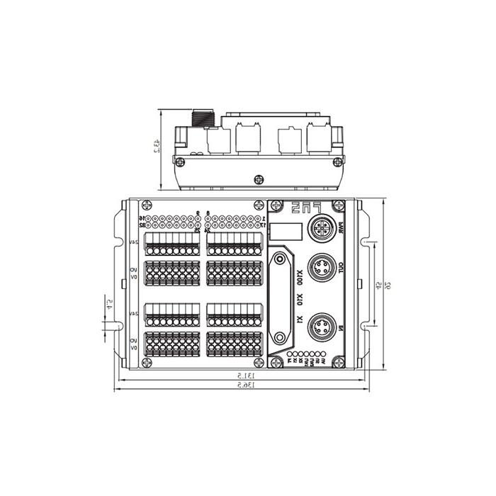 多协议模块IP20, 32DI/DO自适应配置，NPN、终端类型、 Remote module、009M51